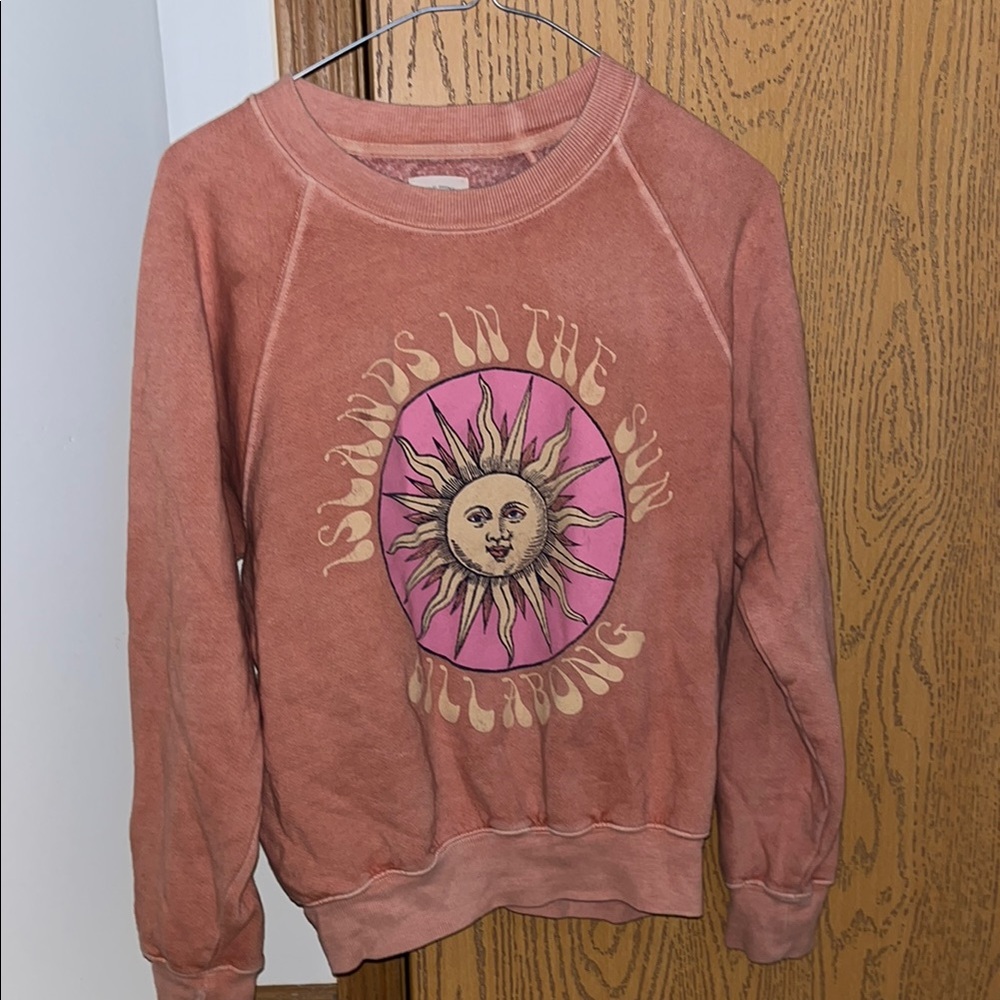 Billabong Women's Pink Graphic Sweater